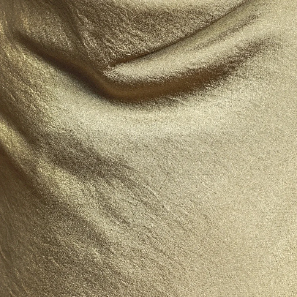 Lulus Joslin Olive Green Drape Neck T-Back Satin Top Size M - Picture 5 of 6